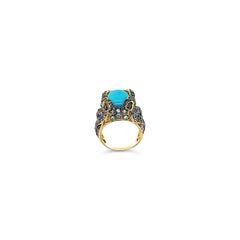 Le Vian Ring, Turquoise, Pink Sapphire, Blue Topaz, Tsavorite, 14K Honey Gold