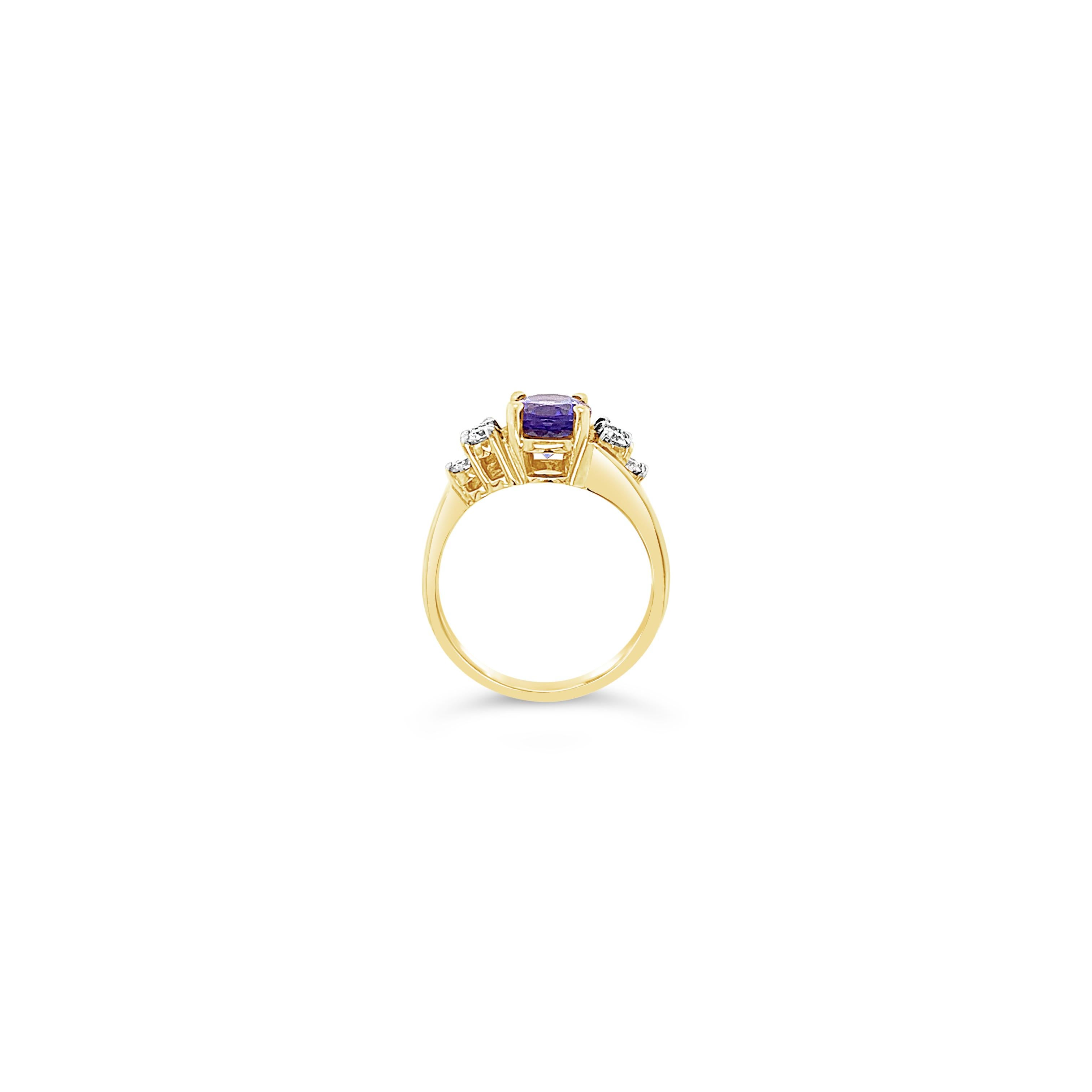 Le Vian Ring featuring 1 7/8 cts. Blueberry Tanzanite, 3/8 cts. Vanilla Diamonds set in 14K Honey Gold. Please feel free to reach out with any questions! Item comes with a Le Vian jewelry box as well as a Le Vian suede pouch! Ring Size 7. Ring may