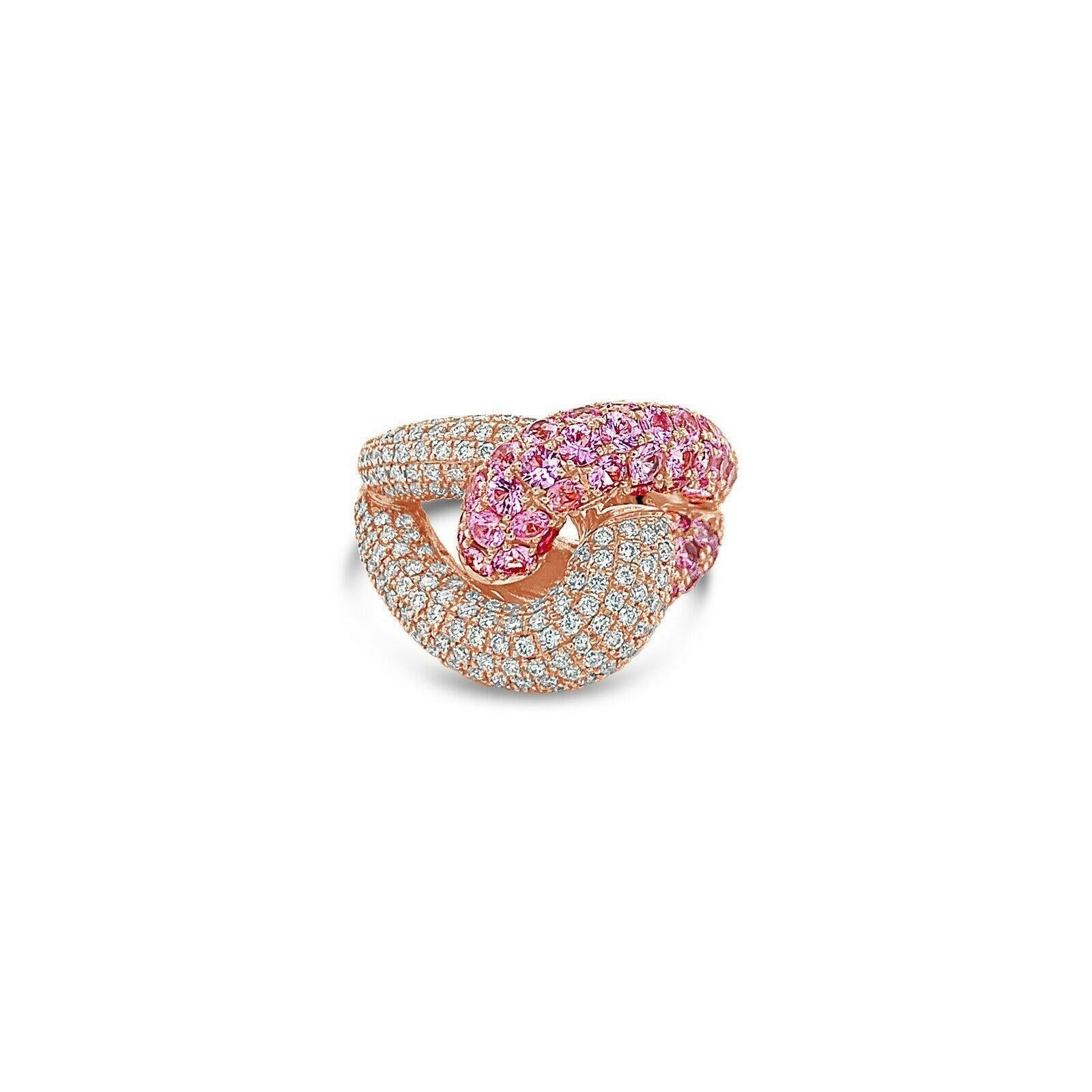 Le Vian Ring w/ Pink Sapphire, Vanilla Diamonds set in 14K Strawberry Gold