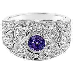 Le Vian Ring with Blueberry Tanzanite Vanilla Diamonds Set in 14K Vanilla Gold