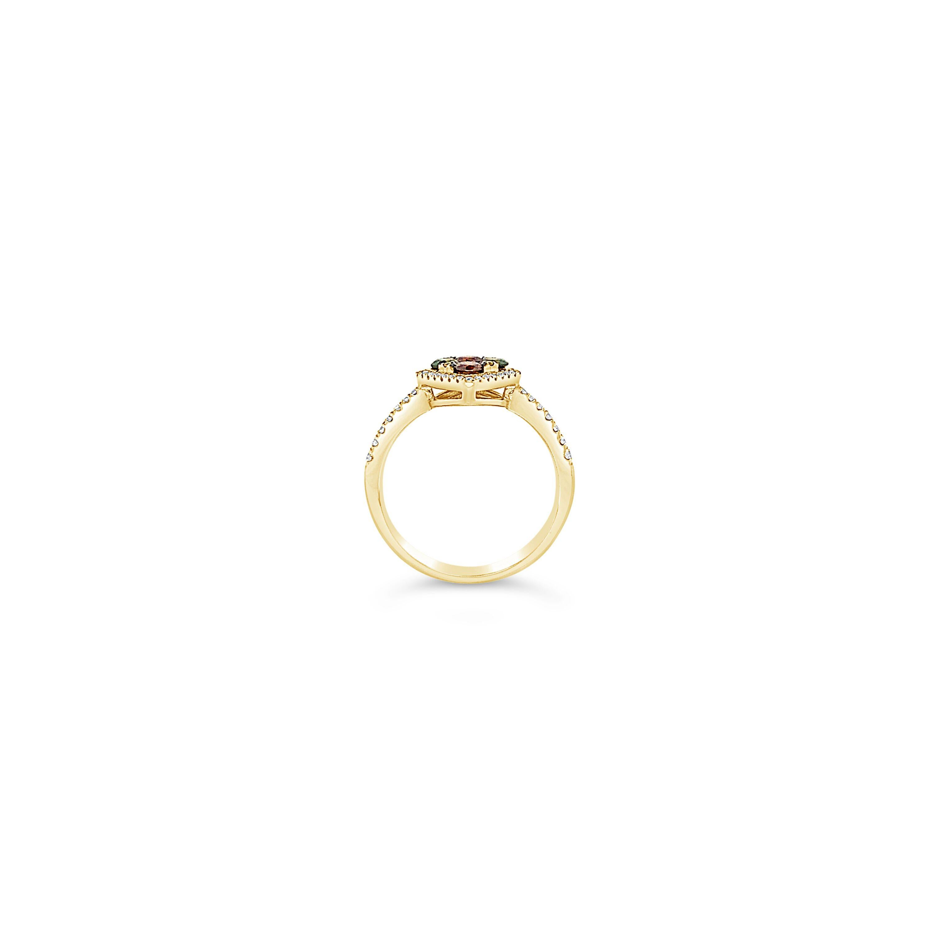 Le Vian Exotics® Ring featuring 1/5 cts. Green Diamonds, 1/4 cts. - Diamonds, 1/5 cts. Vanilla Diamonds®, Yellow Diamonds set in 14K Honey Gold™

RING SIZE: 7

Ring may or may not be sizable, please feel free to reach out with any questions!

Item