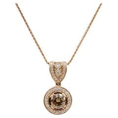 Le Vian Rose Gold & Natural Chocolate Diamond Pendant Drop Necklace