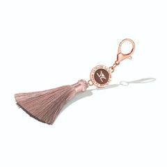 Le Vian Rose Gold-Tone Signature Logo Silky Cocoa Tassel Fashion Key Chain