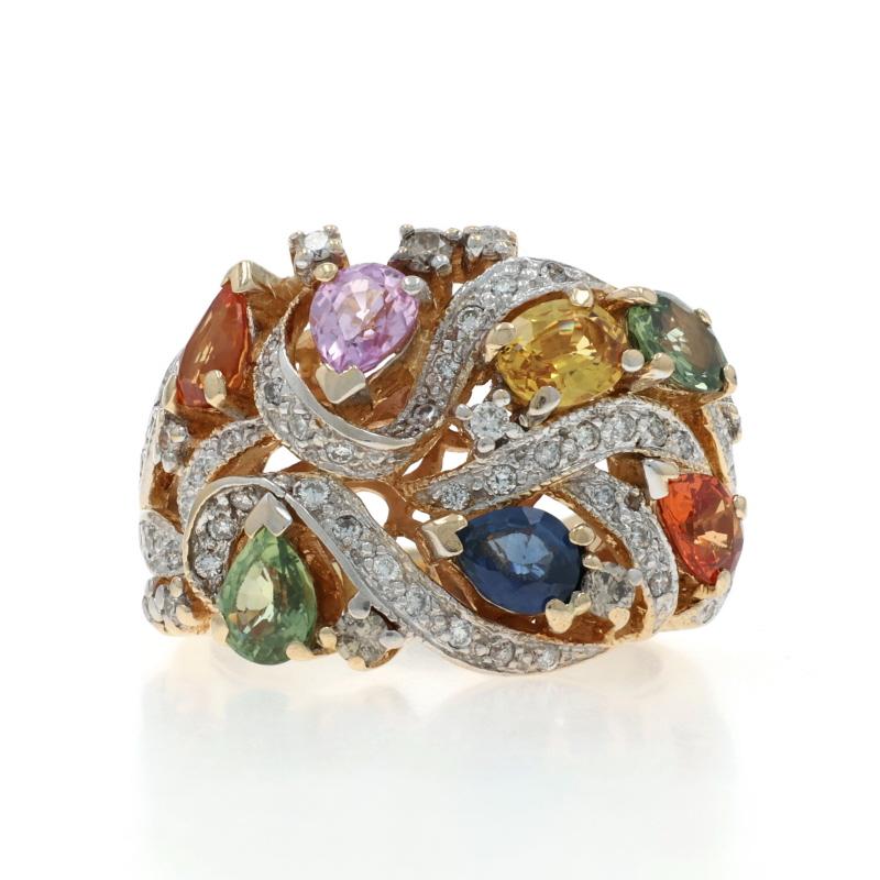 Prezzo al dettaglio: $5460

Dimensioni: 6 1/4

Marchio: Le Vian

Contenuto metallico: Oro giallo 14k e oro bianco 14k

Informazioni su A. Stone

Zaffiri naturali
Trattamento: Riscaldamento
Carati: 3.20ctw
Taglio: Pera e ovale
Colore: