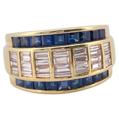 Le Vian Bracelet saphir et diamant H-I SI1-SI2 en or jaune 18 carats