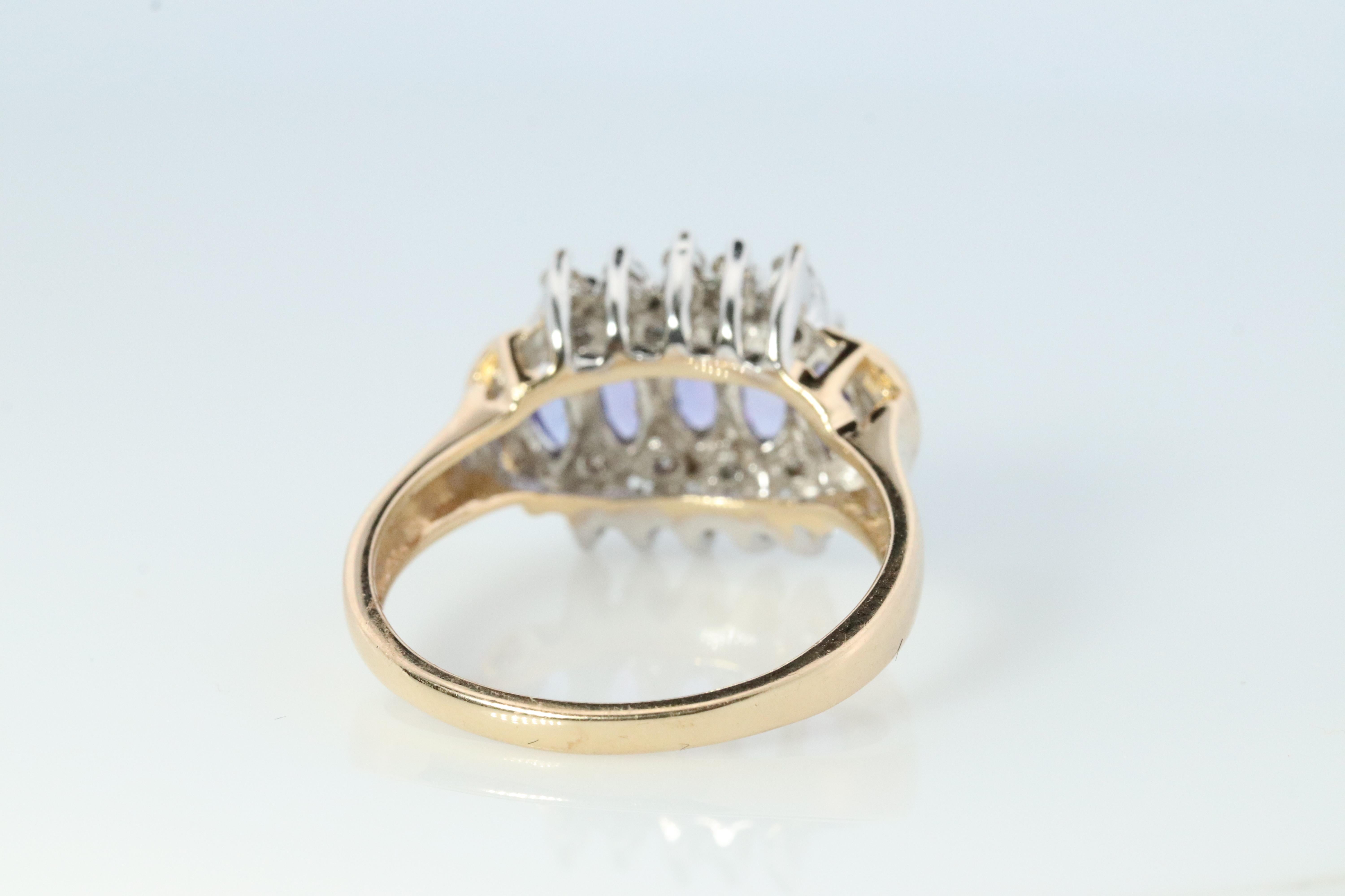 Le Vian, bague en or jaune 14 carats avec tanzanite et diamants Pour femmes en vente