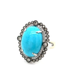 Le Vian Turquoise Diamond Halo Ring