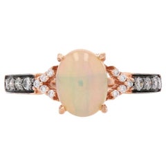 Le Vian Welo Opal & Diamond Ring - Rose Gold 14k Oval Cabochon Cut .96ctw