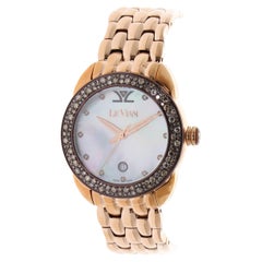 Montre-bracelet Le Vian Chocolate Vanilla Diamonds en or fraise et acier inoxydable