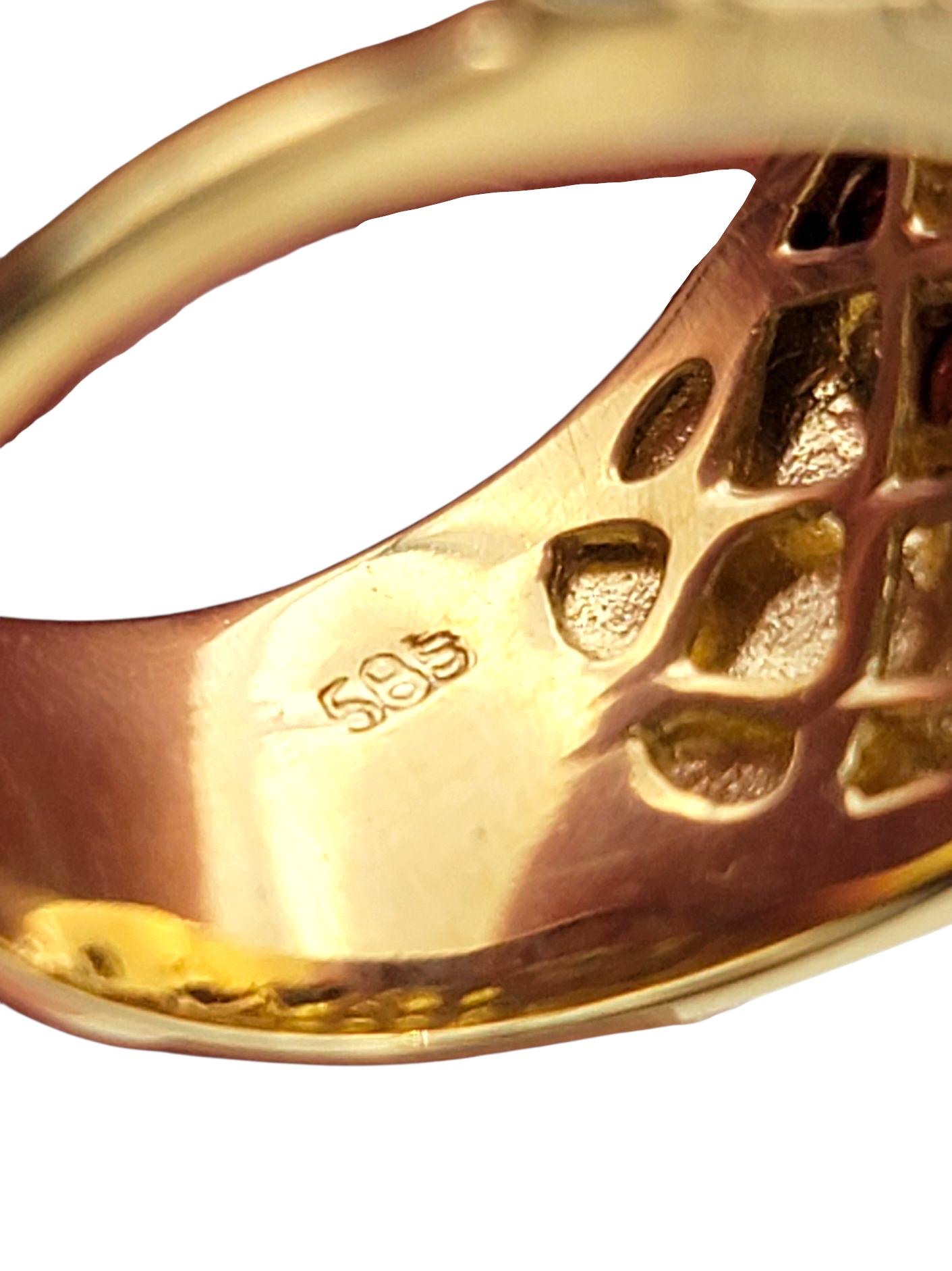 Le Vian - Bague à large bande en or 14 carats avec saphir jaune et diamant en forme de damier en vente 4