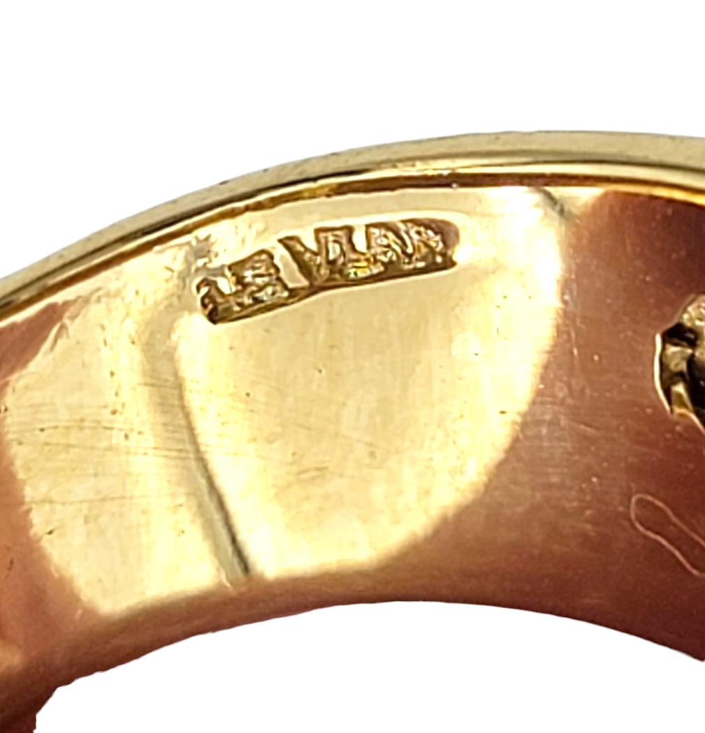 Le Vian - Bague à large bande en or 14 carats avec saphir jaune et diamant en forme de damier en vente 3