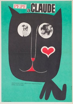 Le Vieil Homme et l'Enfant (Pepe & Claude) 1968 Czech A3 Film Poster, Karel Vaca
