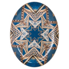 Le Volte Celesti, Contemporary Decorated Porcelain Tray Design by Vito Nesta