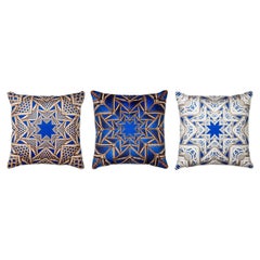 Le Volte Celesti, Contemporary Velvet Printed Pillows by Vito Nesta