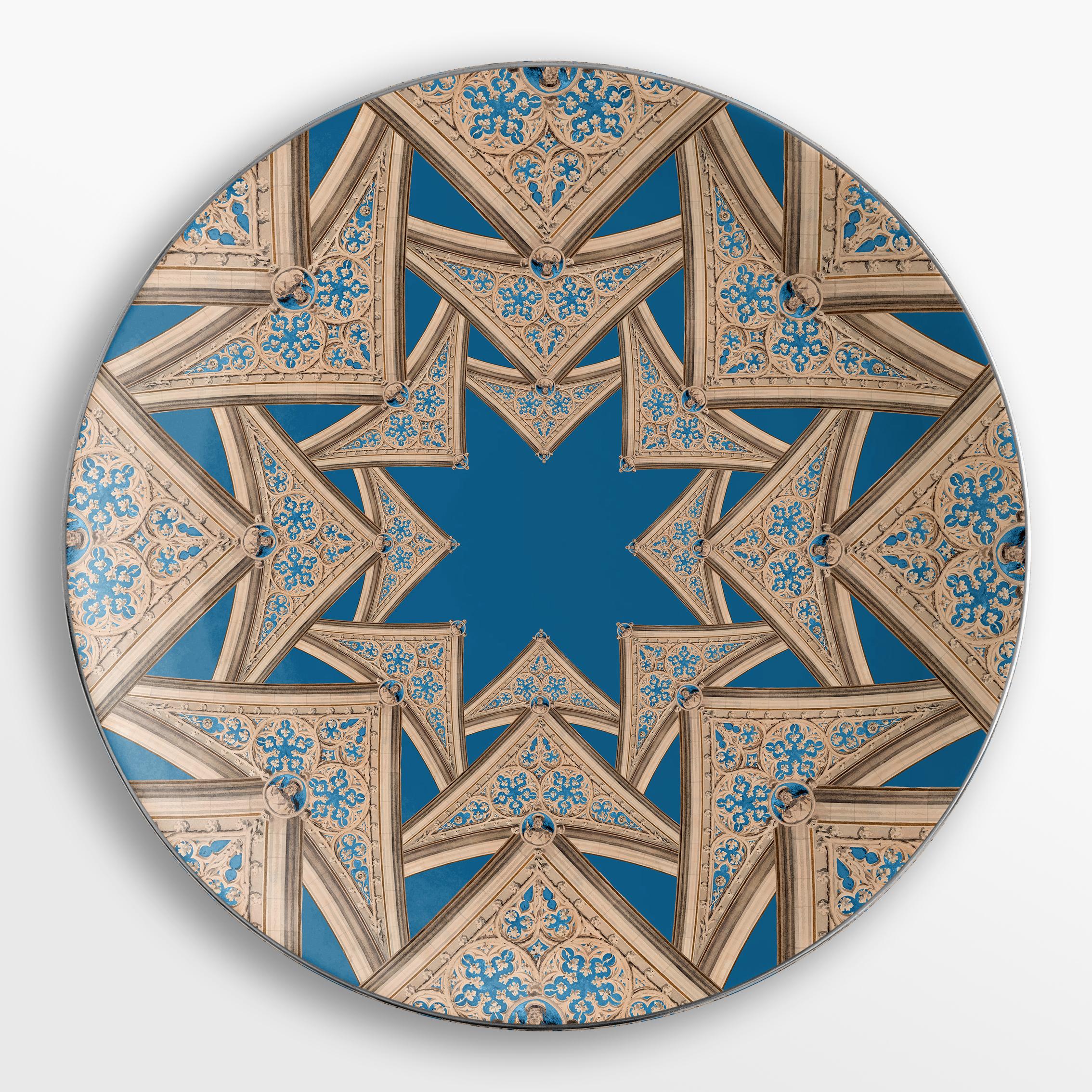 Porcelain Le Volte Celesti, Six Contemporary Platters with Decorative Design For Sale