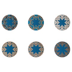 Le Volte Celesti, Six Contemporary Decorated Porcelain Bread Plates