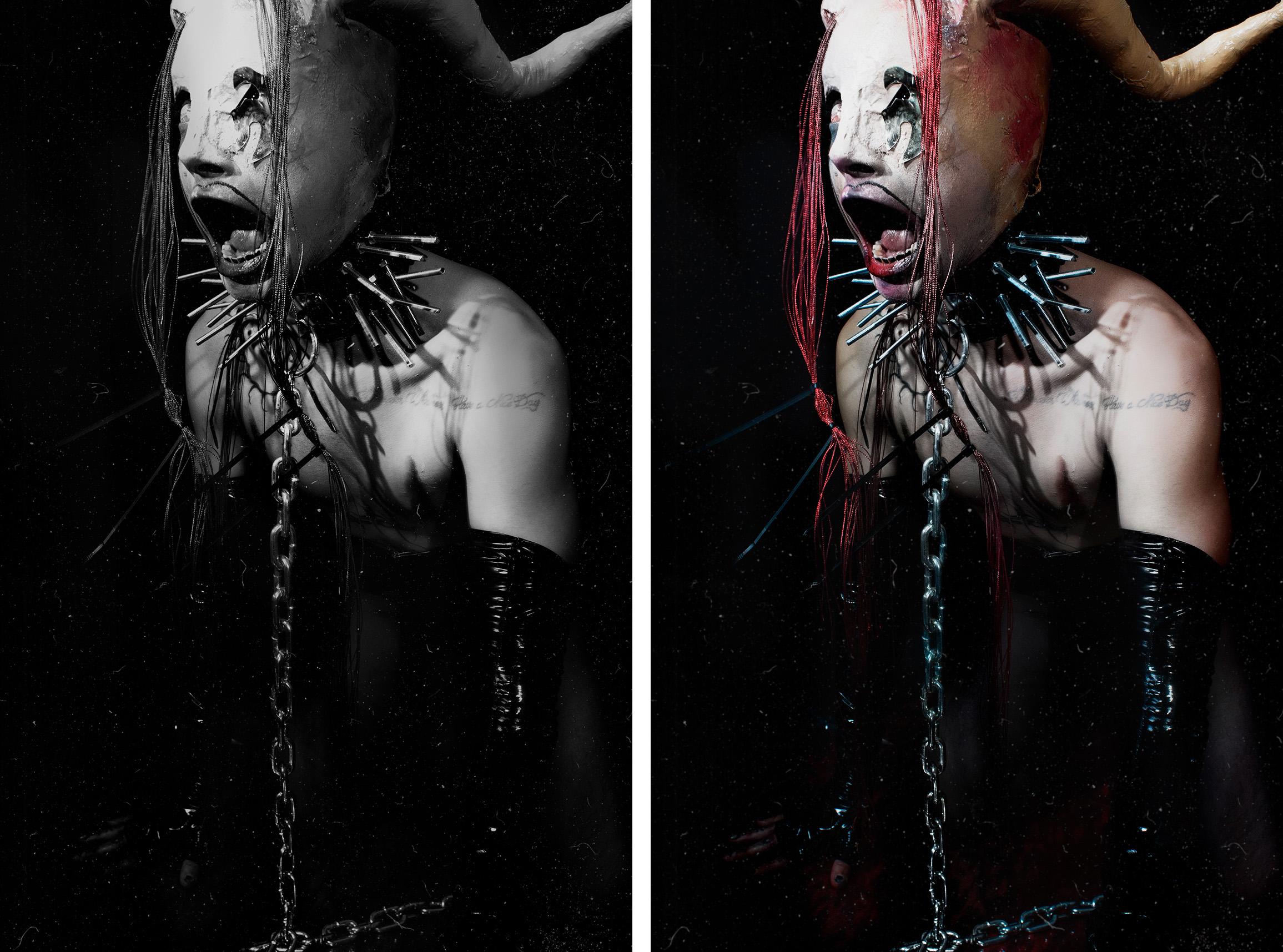 Lèa Bon Figurative Photograph – Sucubo II, Diptych. Limited Edition Portrait Photograph.