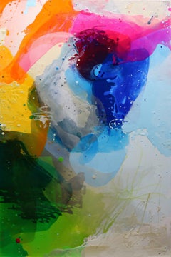 Más y más profundo: Pintura Expresionista Abstracta, Acrílico y Resina sobre Lienzo