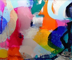 Vai alla grande o rimani a casa, Pittura espressionista astratta, acrilico, resina su tela