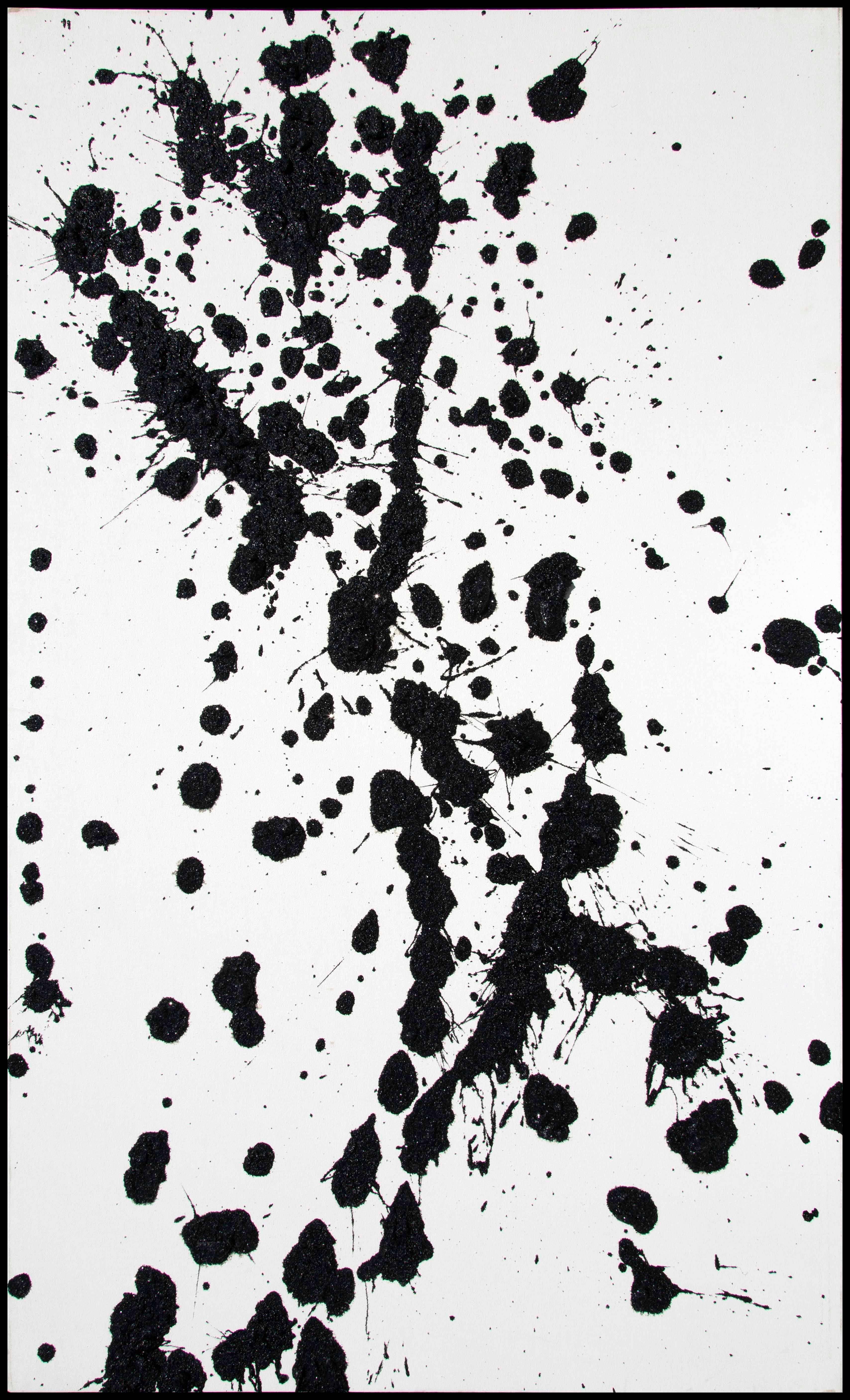 Lea Fisher Abstract Painting - Black Diamond Rush