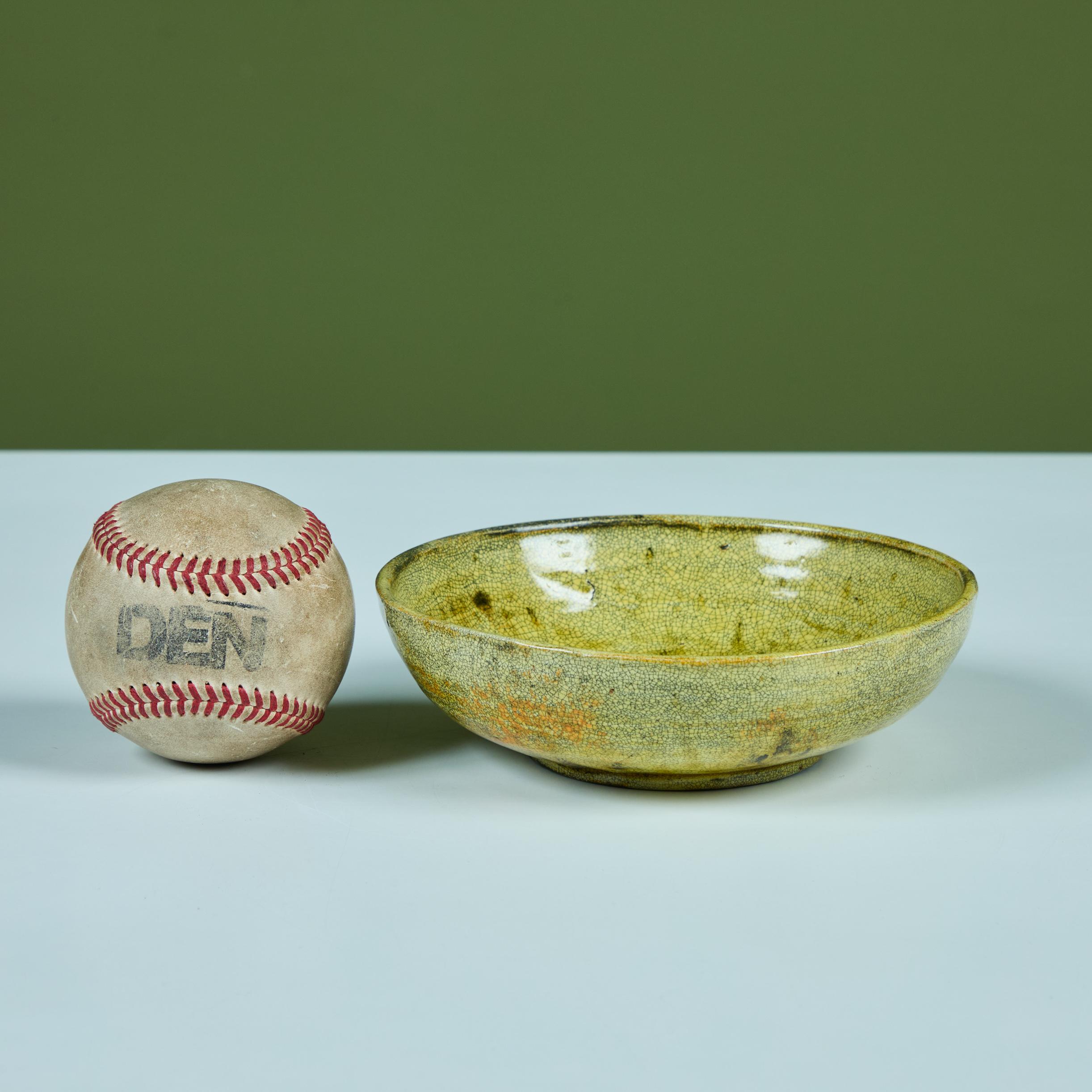 Mid-Century Modern Lea Halpern Ceramic Glazed Bowl