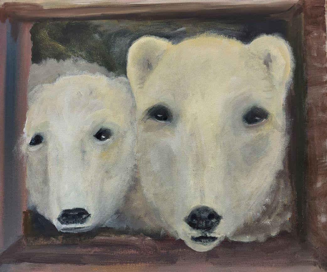 Lea Karvala Landscape Painting – Can we hang out here