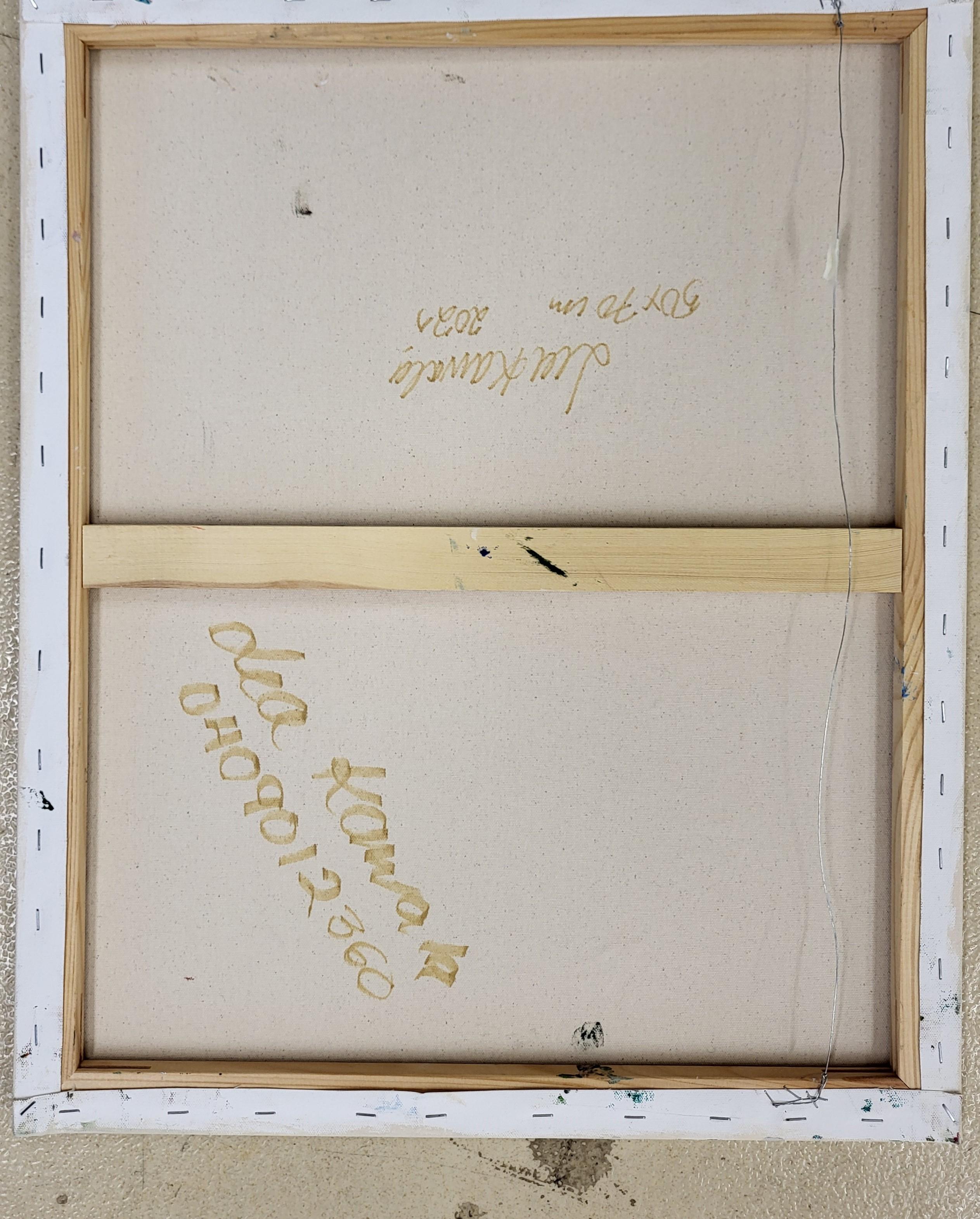 Großmutter Maittas Blumen – Painting von Lea Karvala