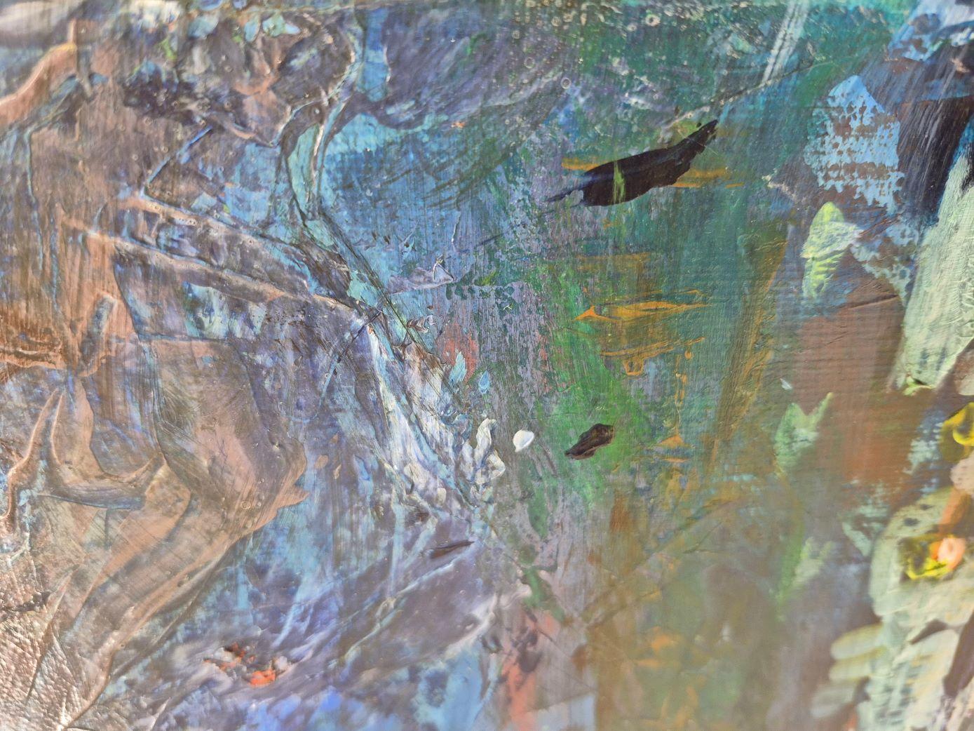 Montenegro (Grau), Abstract Painting, von Lea Karvala