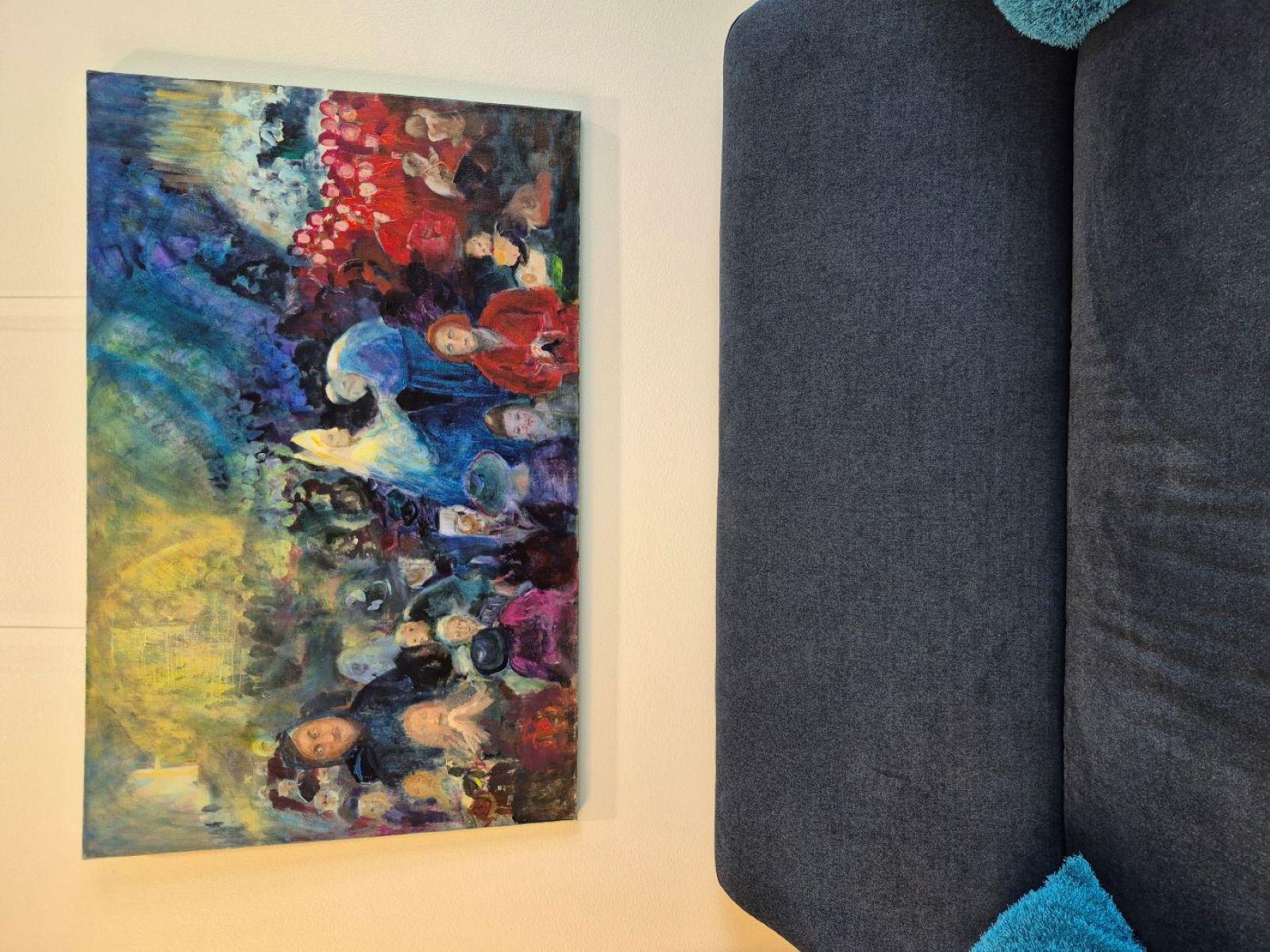 Religious ecstasy (Grau), Still-Life Painting, von Lea Karvala