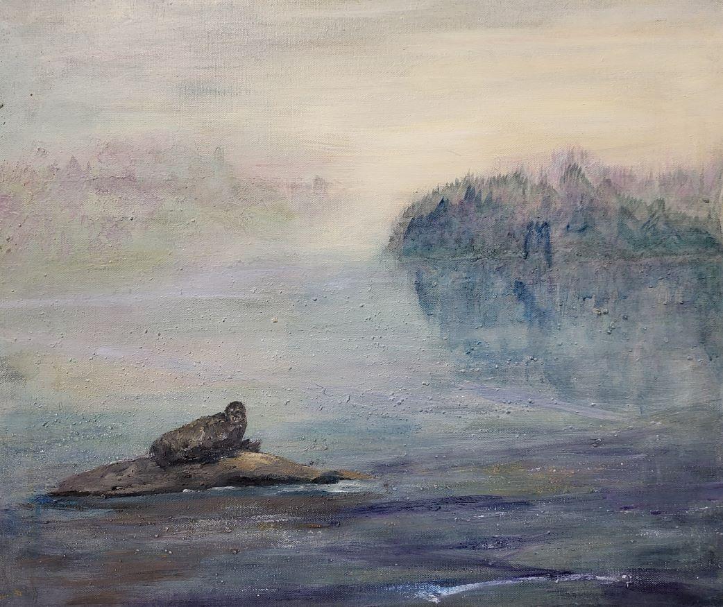 Lea Karvala Animal Painting – Saimaa ringed seal