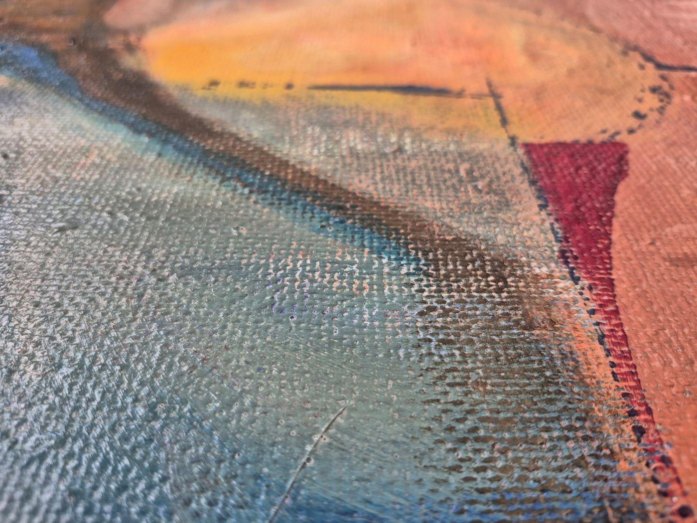 Das Schlafzimmer in Trendfarben (Abstrakt), Painting, von Lea Karvala