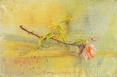 Die Winterrose - Gemälde von Lea Monetti - 1990er Jahre
