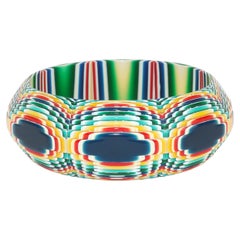 LEA STEIN French Fused Plastic Op Art Bangle Bracelet, C.1970