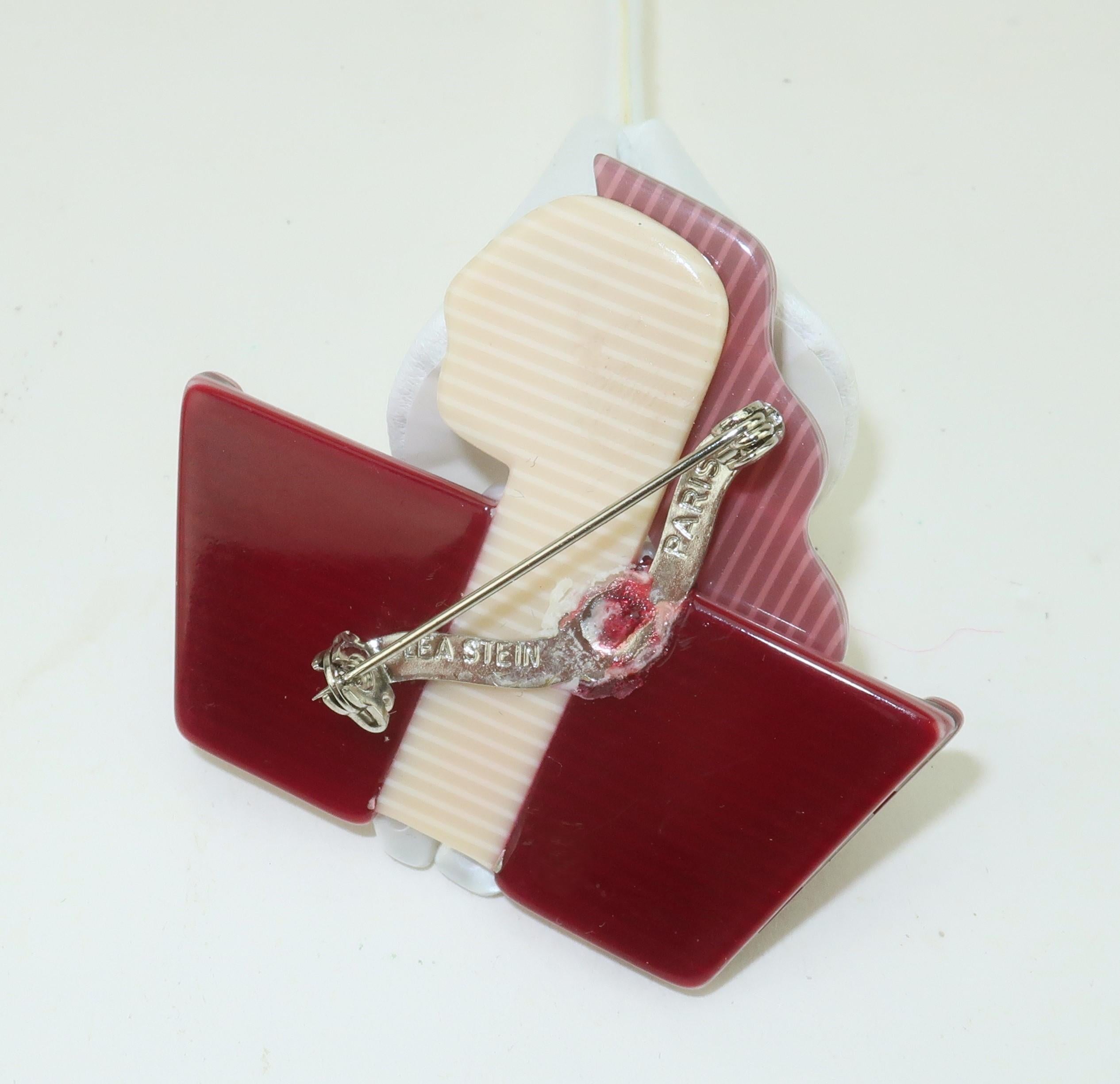 Art Deco LEA STEIN 'Joan Crawford' Brooch France, 1970’s