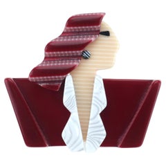 Vintage LEA STEIN 'Joan Crawford' Brooch France, 1970’s