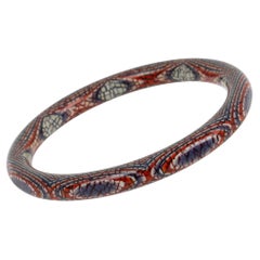Lea Stein Paris Bracelet jonc kaléidoscope stratifié couleurs patriotiques