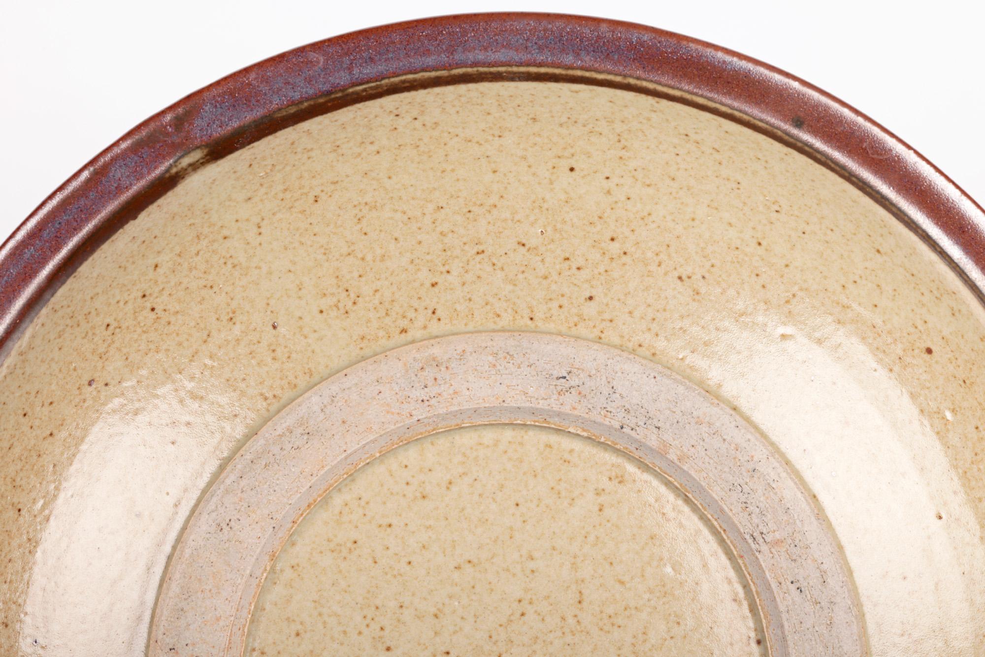 Leach Pottery Impressive Trailed Design Studio Pottery Cake Plate For Sale 5