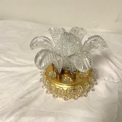 Lead Crystal and Gold Lead Petite Flushmount