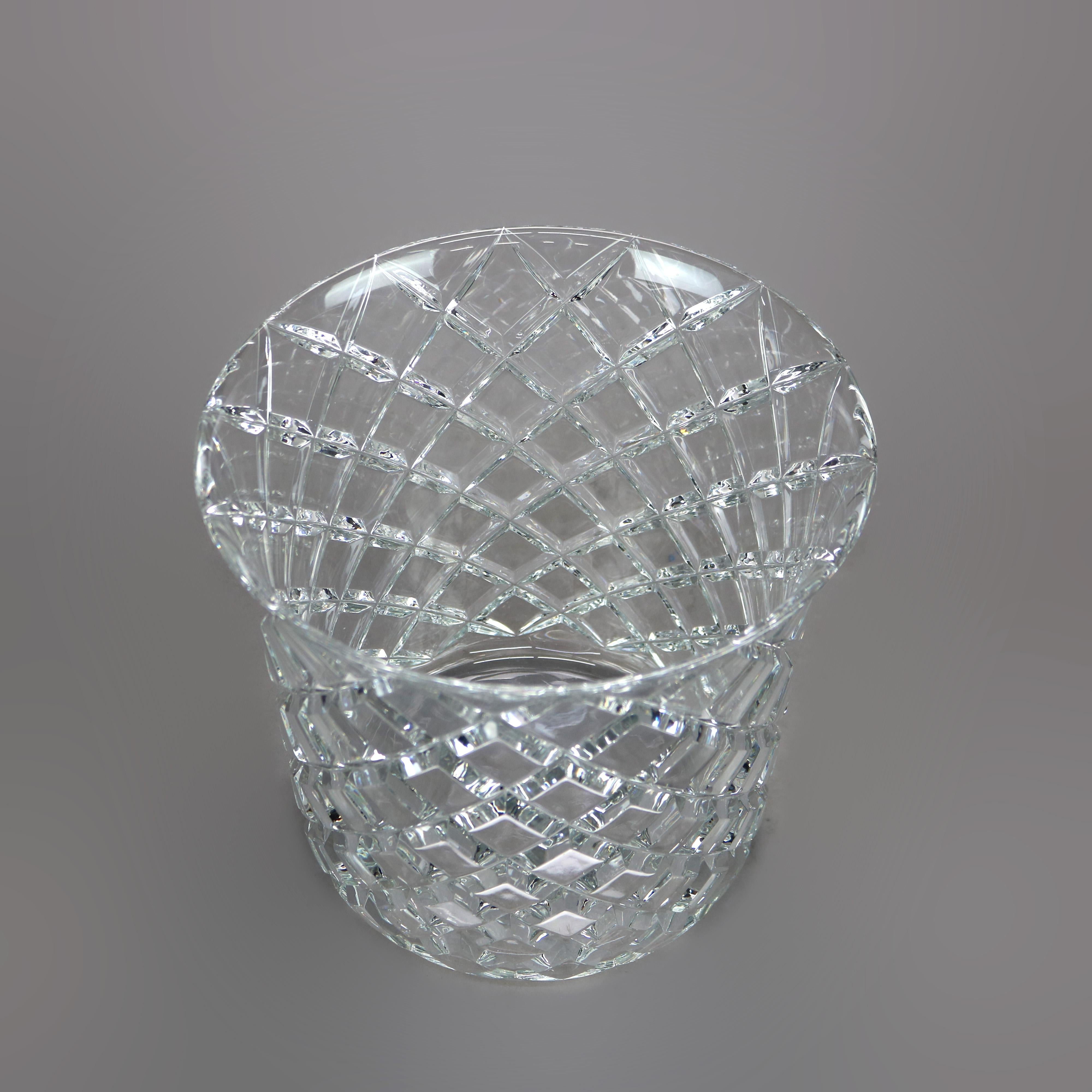 American Lead Crystal Champagne Bucket After Tiffany & Co. 20th C