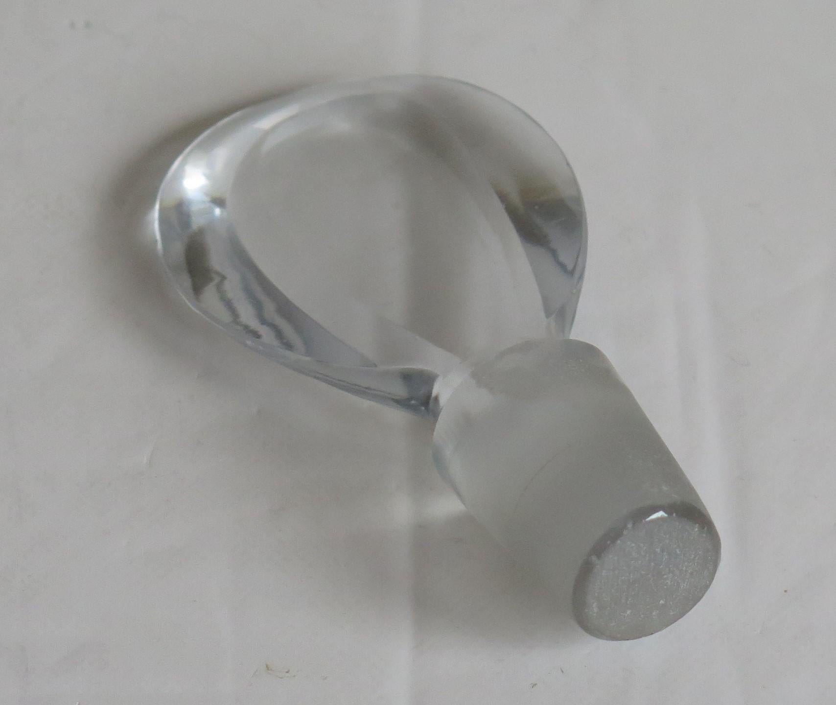 Blei Bleikristall geschliffenes Glas Mallet Dekanter Drei Halsringe Rautenstopfen, ca. 1790 im Angebot 3
