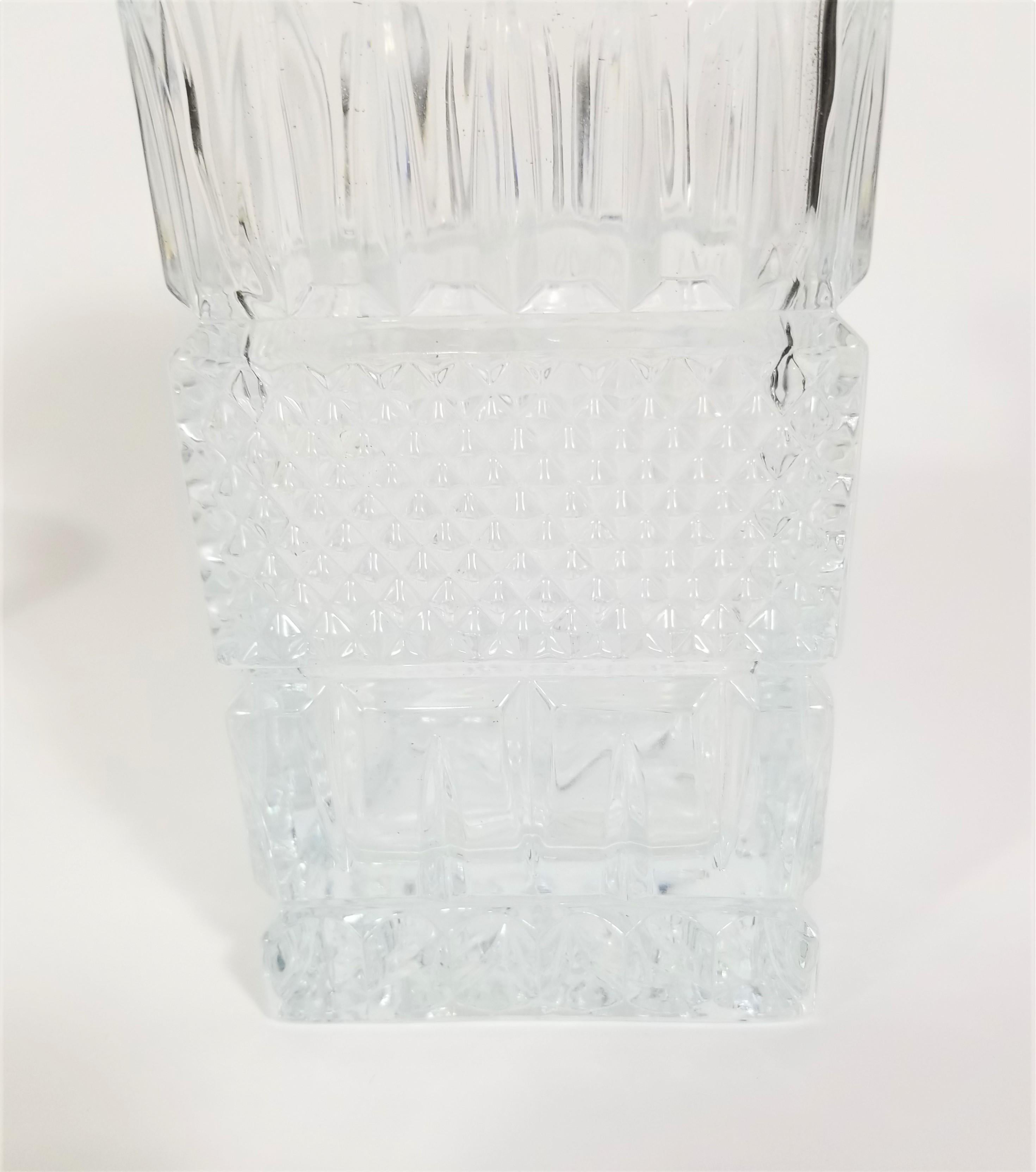 Lead Crystal Decanter Barware Glassware Set Bohemia Czech Mid Century Unused 4