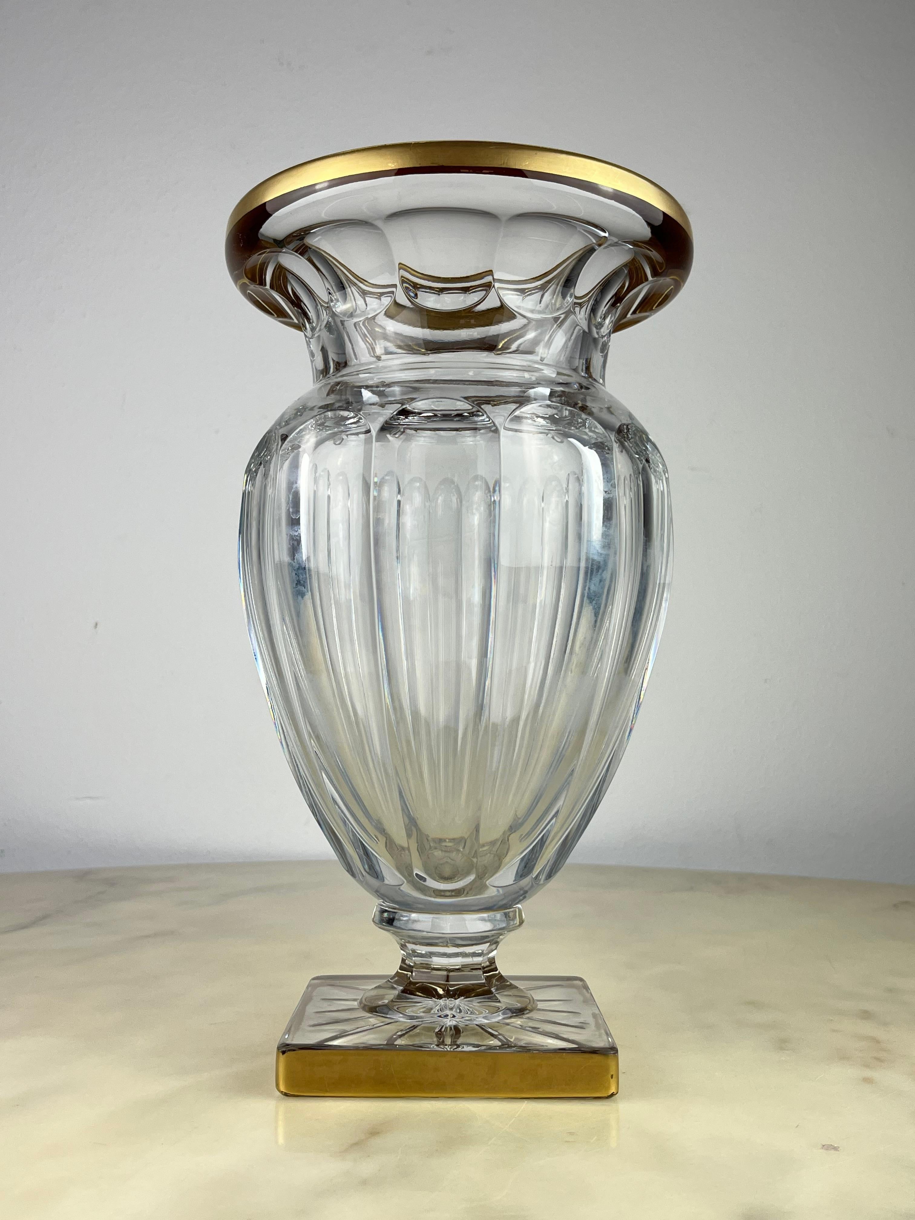 Lead Crystal Vase, France, 1980s For Sale 1