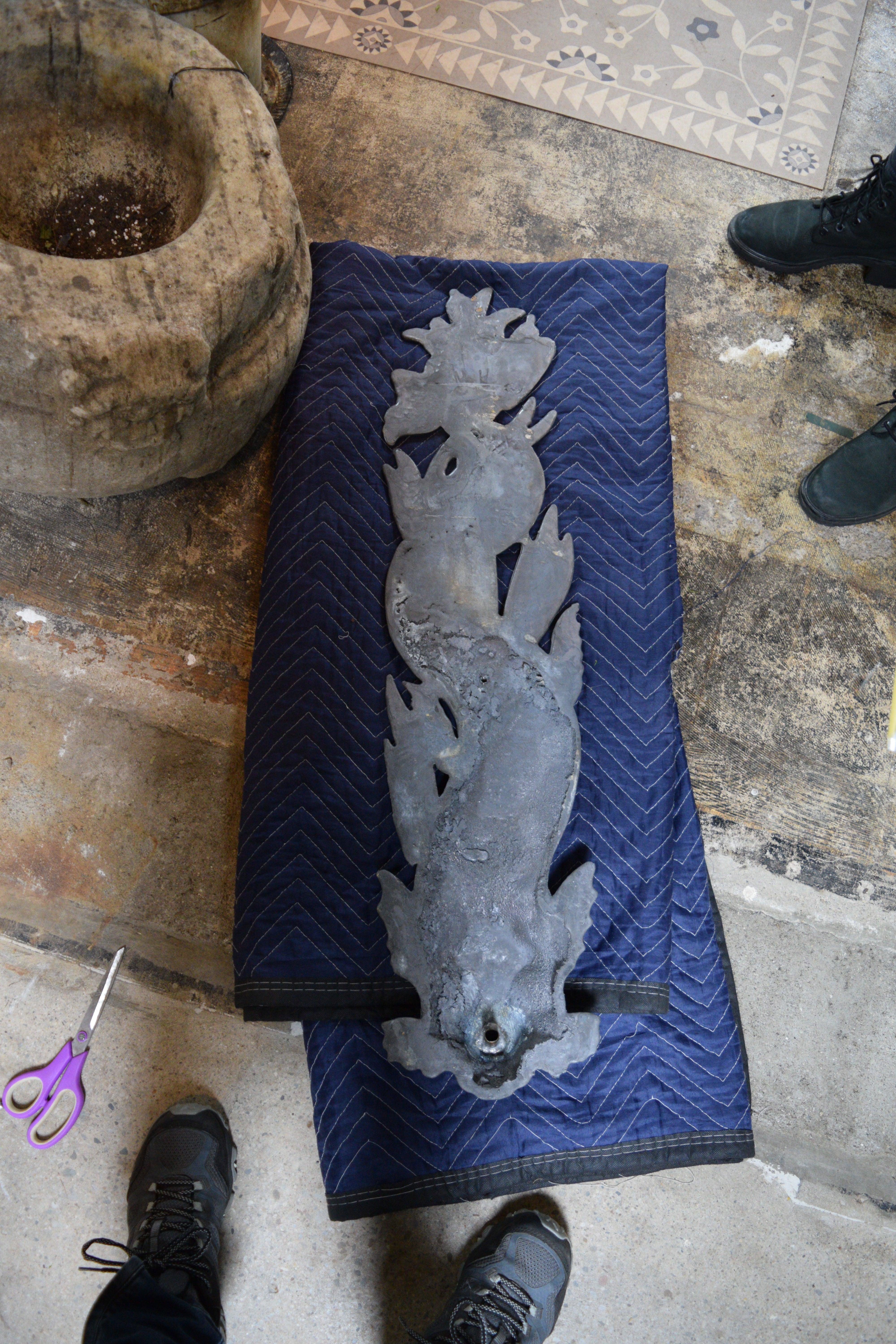 English Lead Dolphin Downspout