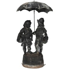 Lead Figurine Fountain by J.W. Fiske