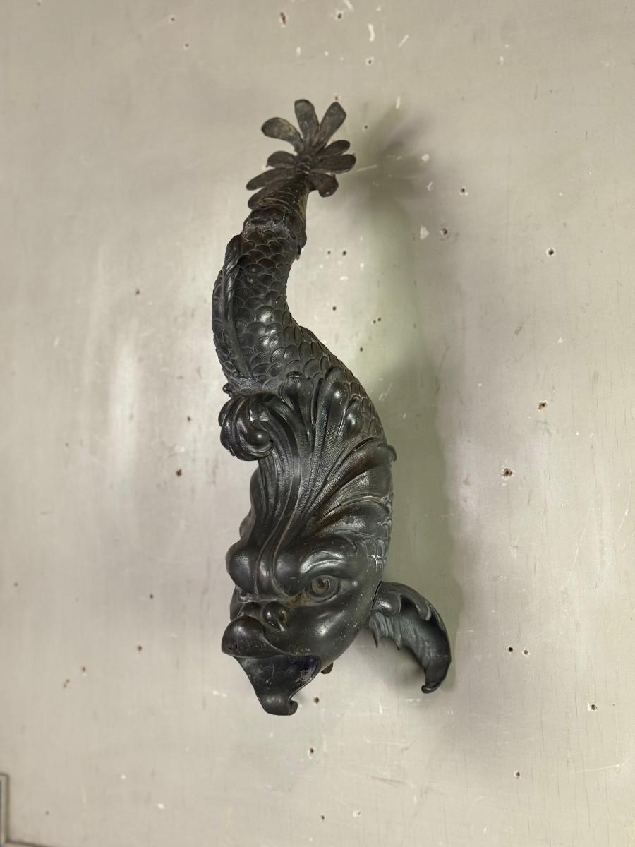 Serbatoio per fontana in piombo, delfino mitologico, XVIII secolo in vendita 4