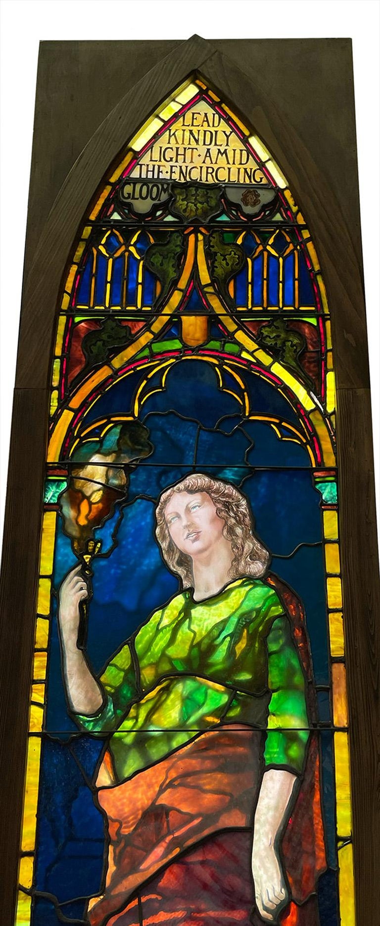 Lead Kindly Light Tiffany StainedGlass Window For Sale at 1stDibs