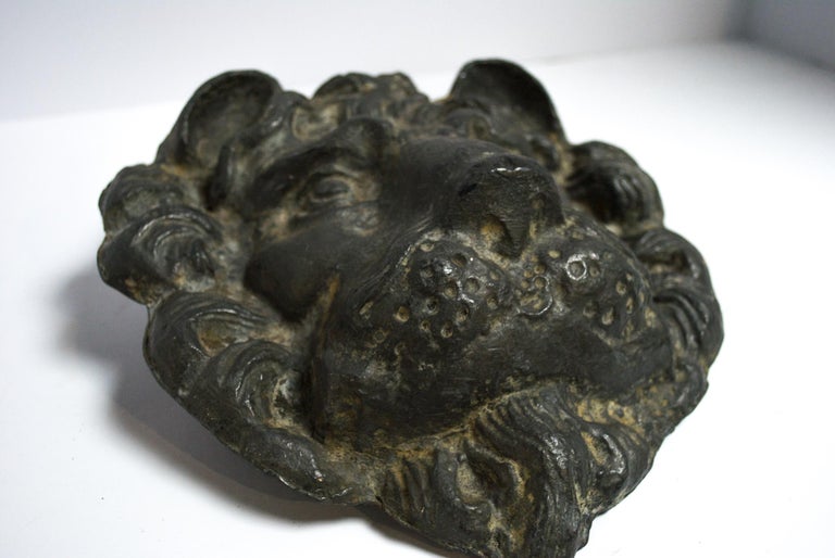 Lead Lions Head Wall Hanging at 1stDibs