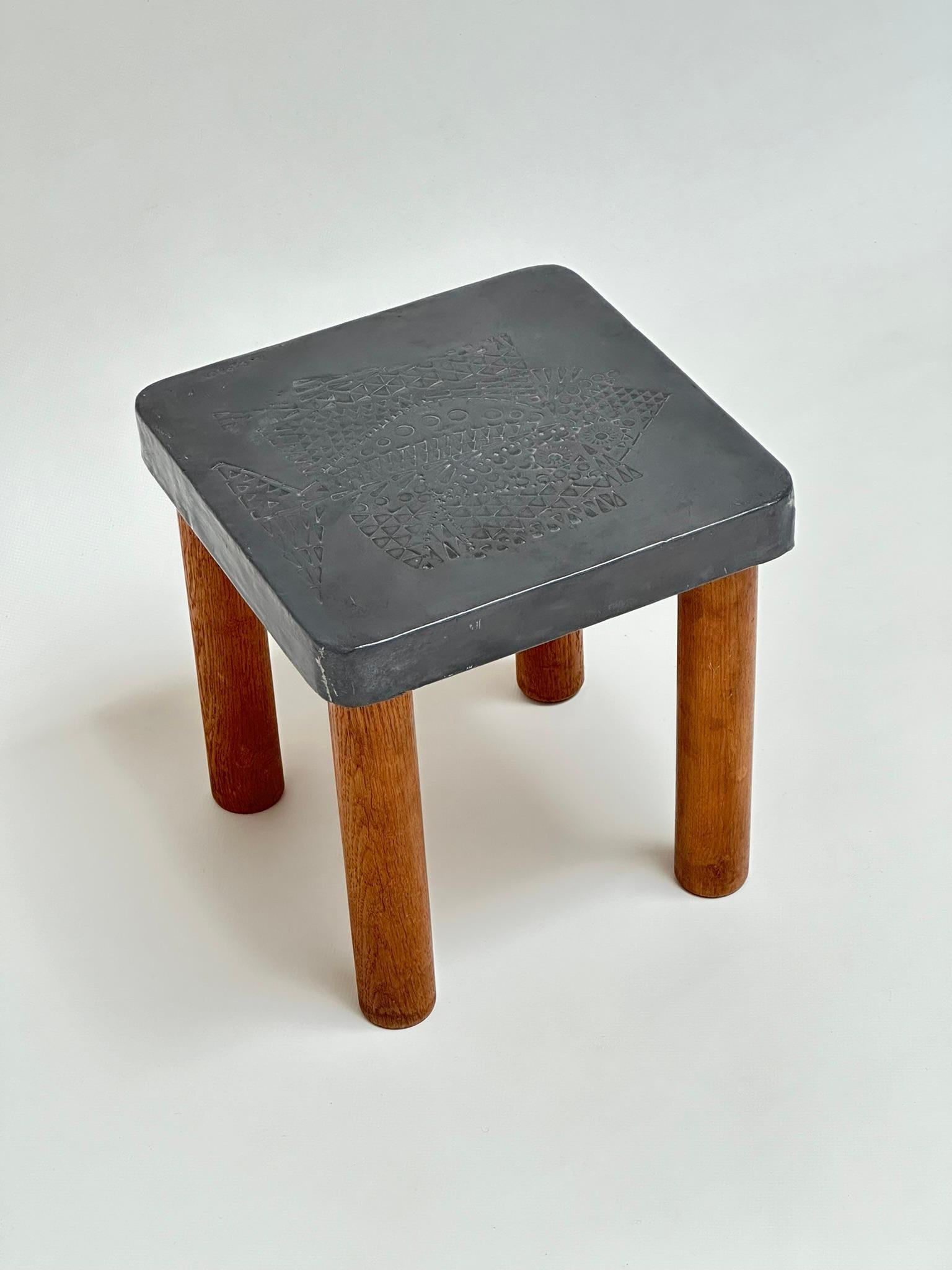 Lead Low Table, Roger Capron, Vallauris c. 1968 For Sale 5
