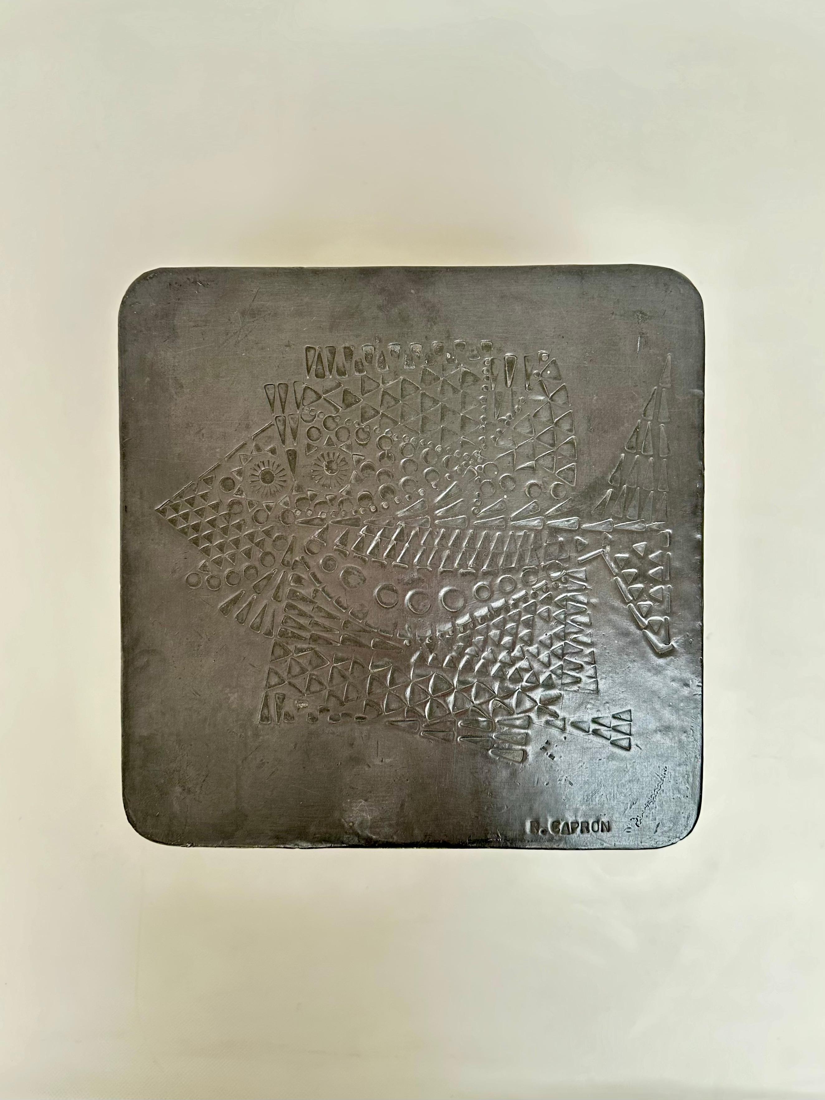 Lead Low Table, Roger Capron, Vallauris c. 1968 For Sale 6