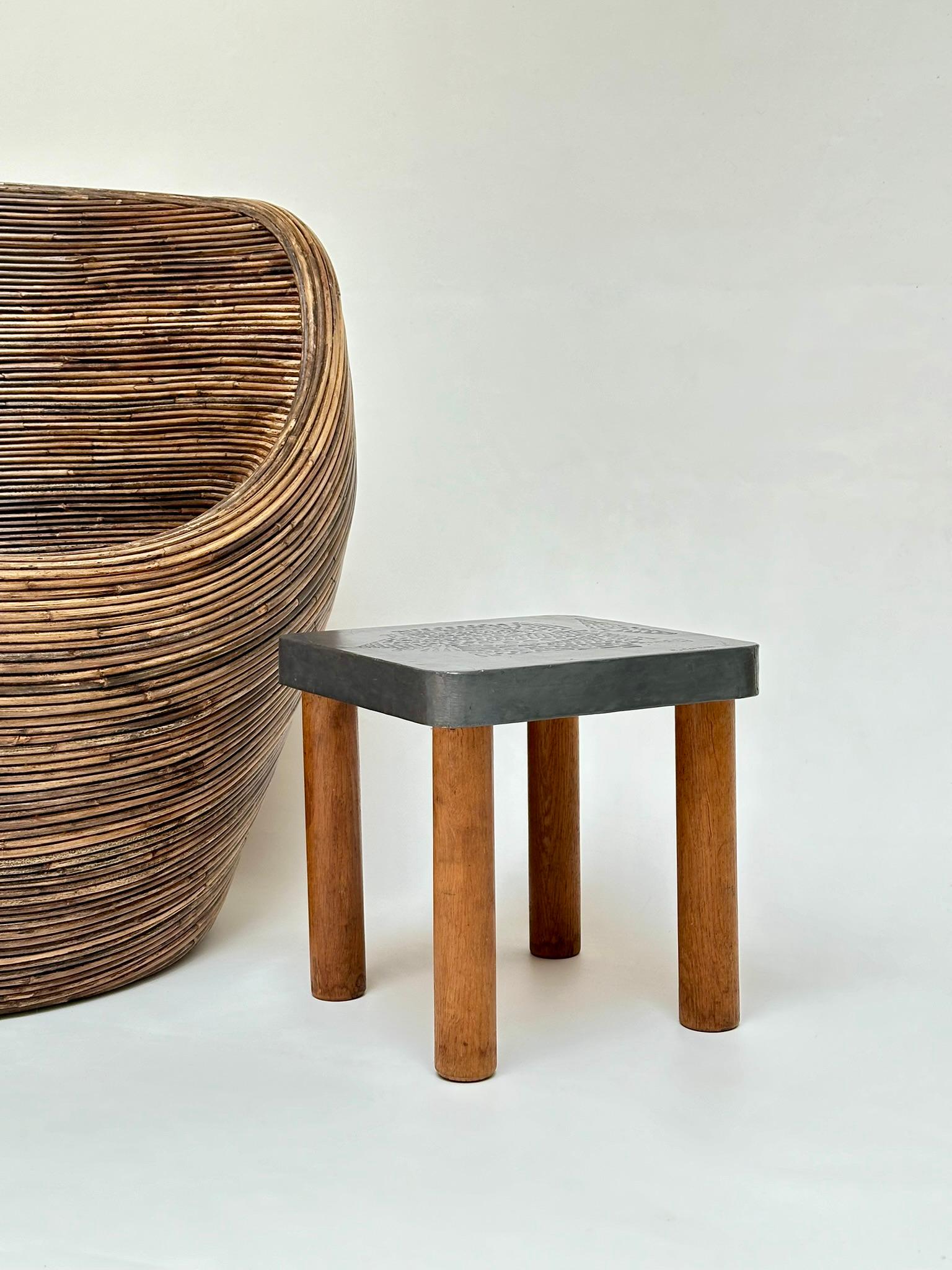 Lead Low Table, Roger Capron, Vallauris c. 1968 For Sale 2